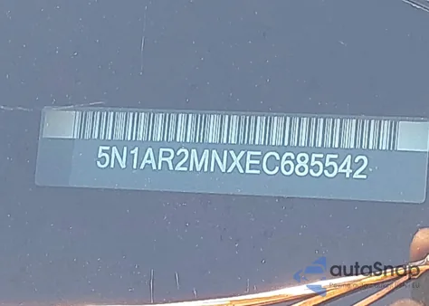 2014 Nissan Pathfinder Platinum from USA, damaged, VIN 5N1AR2MNXEC685542